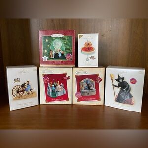 Hallmark Keepsake Ornaments Wizard of Oz Light Sound Music Magic Lot of 6
